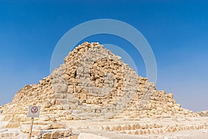 The subsidiary pyramid of Great Pyramid of Giza