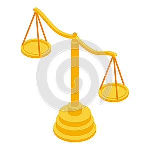 Subsidy balance icon, isometric style