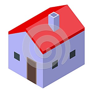 Subsidy home icon, isometric style