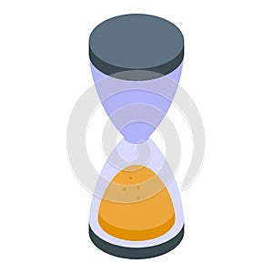 Subsidy hourglass icon, isometric style