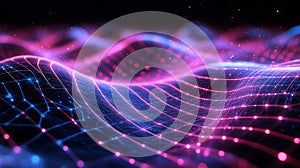 Noise-shielded subspace region, wavefunction lines crossing unperturbed, luminous arcs symbolizing stable states