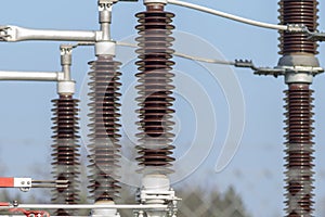 Substation with power lines