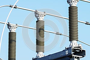 Substation with power lines