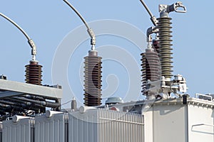 Substation with power lines