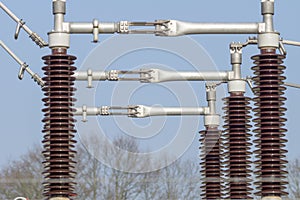 Substation with power lines