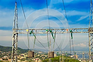 The Substation and Power Transmission Lines.