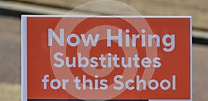 Substitute teachers needed