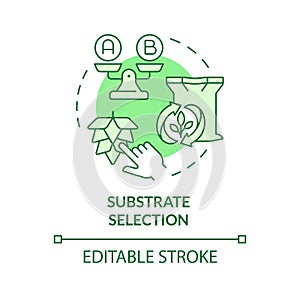 Substrate selection green concept icon photo