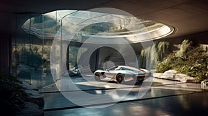 Subterranean Luxury Home with Self-Driving Car photo
