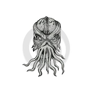 Subterranean Sea Monster Head Tattoo photo