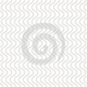 Subtle abstract vector seamless pattern with vertical wavy lines. White and gray