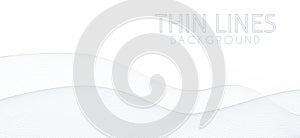 Subtle background of thin grey wavy lines. Minimal vector graphics