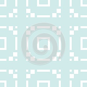 Subtle blue vector geometric seamless pattern with squares, square grid, tiles