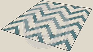 Subtle Blue Zigzag Pattern Vector Design Generative AI