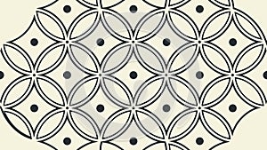 Subtle geometric circular pattern vector, classic decorative background. vector design Generative AI