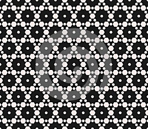 Subtle geometric seamless pattern with hexagonal grid.