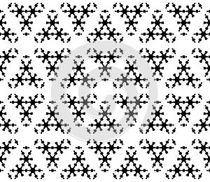 Subtle geometric texture, monochrome snowflake figures