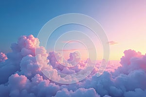 Subtle gradient sky, clouds seamlessly looping, pattern, bright