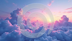 Subtle gradient sky, clouds seamlessly looping , soft, pattern