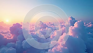 Subtle gradient sky, clouds seamlessly looping , visual, horizon, summer