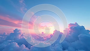 Subtle gradient sky, cloudscape transitions seamlessly , seamless pattern, pastel, design