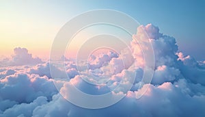 Subtle gradient sky, soft clouds seamlessly looping , blue, clouds