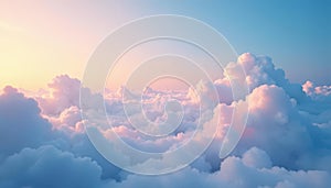 Subtle gradient sky, soft clouds seamlessly looping , pastel, backdrop, vibrant