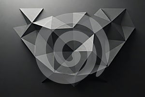 Subtle grayscale pattern of overlapping triangles, minimalist aesthetic, design, simple pattern