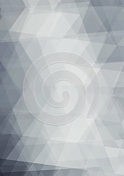 Subtle grey background textured by triangles. Vector