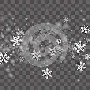 Subtle heavy snow flakes illustration. Winter speck frozen granules.