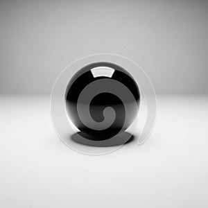 A subtle highlight on the sphere's polished surface, enhancing
