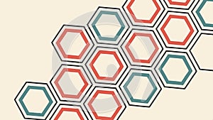 Subtle honeycomb hexagon pattern. Geometric abstract vector background, vector design Generative AI