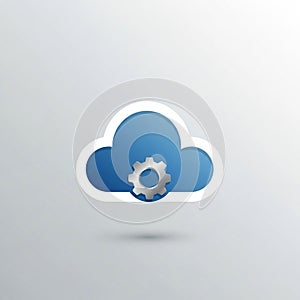 A subtle light gray with a soft shadow beneath the cloud, creating a