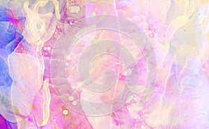 Subtle light pink and purple alcohol ink abstract background