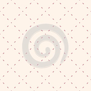 Subtle minimalist vector seamless pattern. Pink and white abstract background
