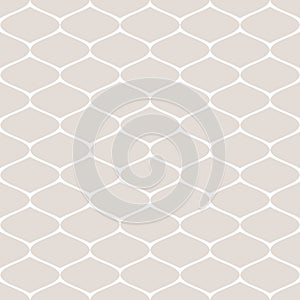 Subtle monochrome seamless pattern of mesh, lattice, grid, fishnet, tissue, lace, net.