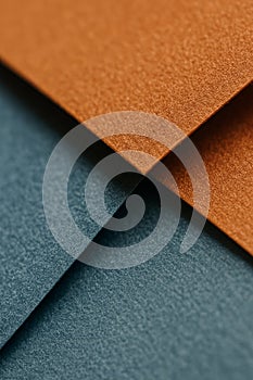 Subtle motion poster background with textured orange and teal paper