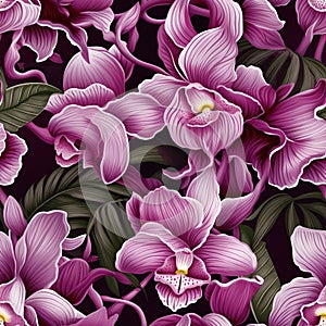 Subtle orchid pattern for greeting cards