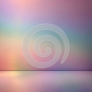 Subtle Pastel Rainbow Gradient Smooth Surface Modern Minimal Backdro - AI generated