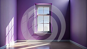 Subtle Purple Window Minimalist Elegance in Soft Light
