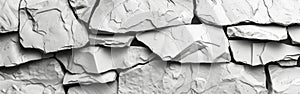 Subtle Shades of Stone: White and Gray Concrete Texture Wall Background for Panoramic Banners and Wallpaper Tiles