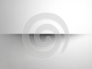 A subtle shadow cast on a pristine white background creating a minimalist visual effect isolated on white background