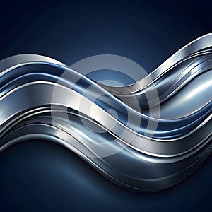 Subtle silver and navy blue fluid waves on soft dark gradient