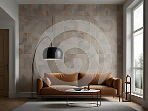 Subtle Sophistication: Modern Minimalism with Geometric Texture Wallpaper