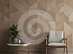 Subtle Sophistication: Modern Minimalism with Geometric Texture Wallpaper