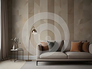 Subtle Sophistication: Modern Minimalism with Geometric Texture Wallpaper