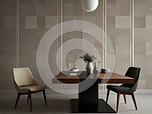 Subtle Sophistication: Modern Minimalism with Geometric Texture Wallpaper