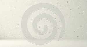 Subtle speckled texture on a light neutral background with a soft floor