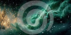 Subtle Texture on Solid Dark Green Christmas Background