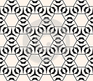 Subtle vector geometric pattern with thin lines, hexagonal grid